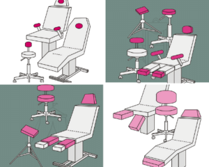 Tabouret overtrekken badstof