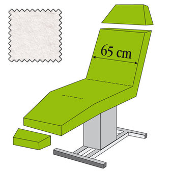 Zetelovertrek badstof voor 3-delige behandelstoel