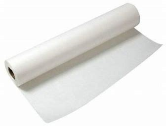 Papier de table plastifi&eacute; 50m (59x40cm) blanc 1 rouleau