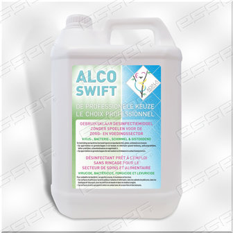 ALCO SWIFT  d&eacute;sinfection sur face 80% 5L