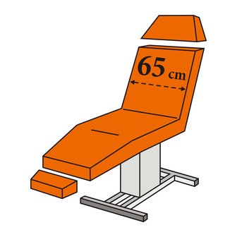 Housse en &eacute;ponge de fauteuil en 3 parties 