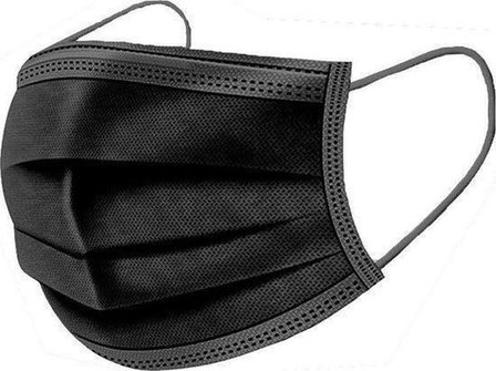  Mondneusmaskers type I non-medical. Made in China. zwart