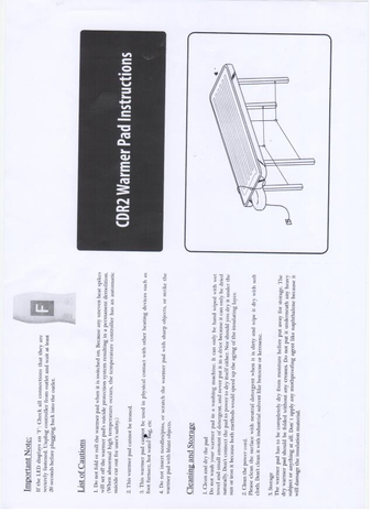 Verwarmingsdeken CDR2 warmer pad