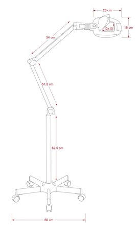 Lampe loupe 3+5 dioptrie