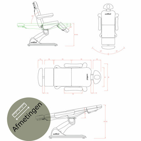 Comfort-line Turn Sense 4M + Memory + Heating Black/White