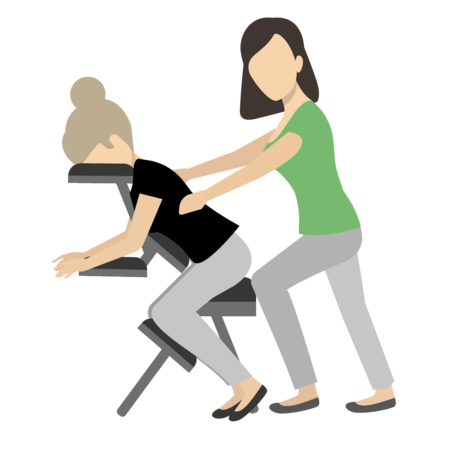 Duo stoel- en zetelmassage €79/u 2pers